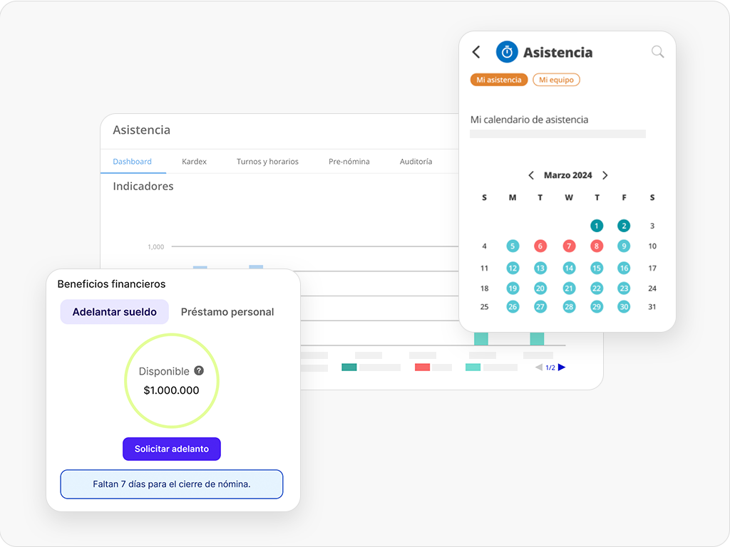 Asistencia y beneficios Crehana Payroll