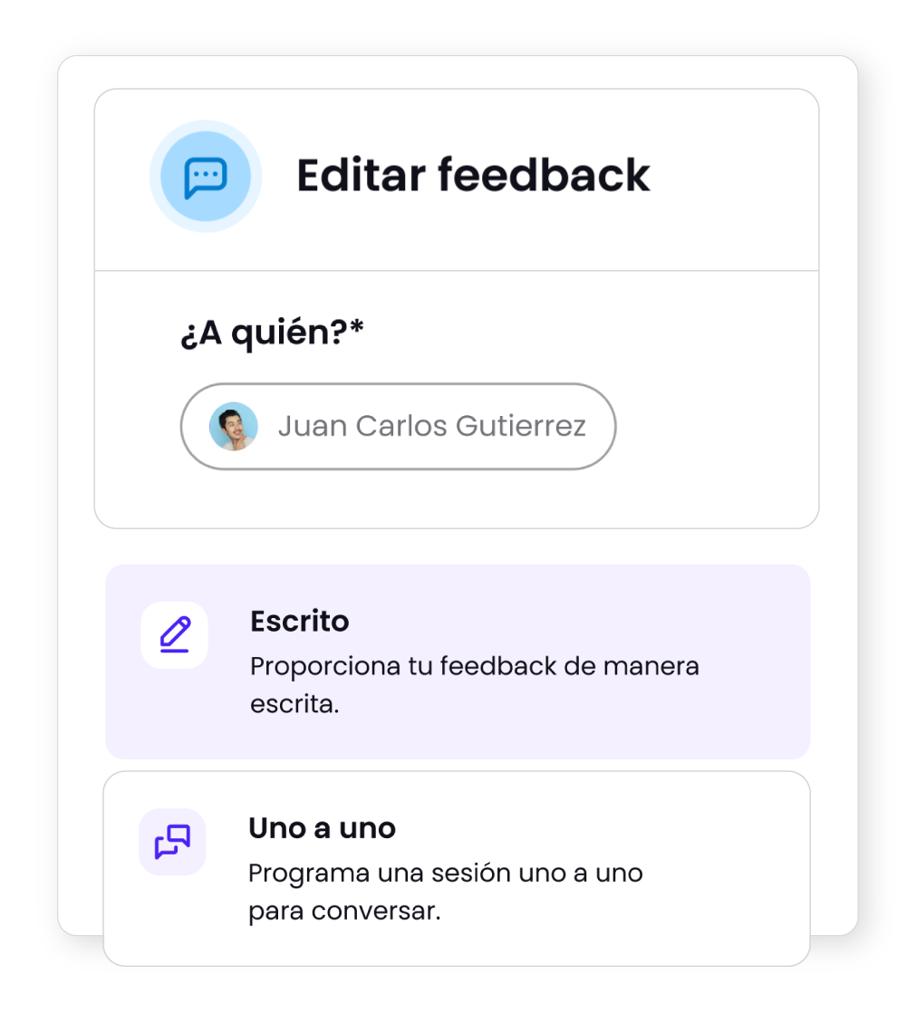 Da feedback estructurado