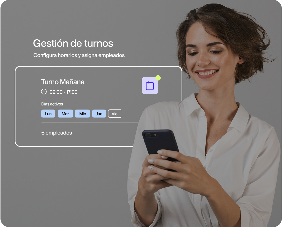 Gestión de turnos Crehana Timeroll